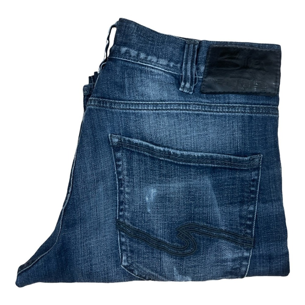 SILVER EDDIE jeans MENS 32 STRAIGHT DARK WASH